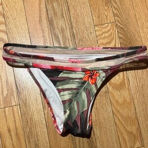 PINK Victoria Secret Floral Print Bikini Bottom size M